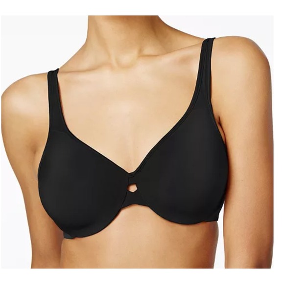 Bali Other - Lilyette by Bali Black Minimizer Plunge Into Comfort Keyhole Underwire Bra 34DD